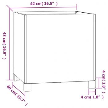 Pflanzkübel mit Beinen Rostig 42x40x43 cm Cortenstahl