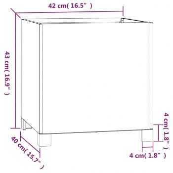 Pflanzkübel mit Beinen Rostig 42x40x43 cm Cortenstahl