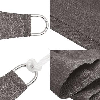 Sonnensegel HDPE Rechteckig 4x6 m Anthrazit