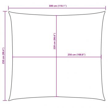 Sonnensegel Oxford-Gewebe Rechteckig 2,5x3 m Beige