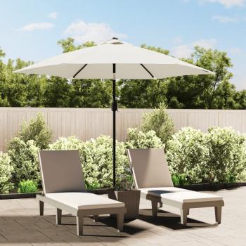 ARDEBO.de - Sonnenschirm Strandschirm Sonnenschutz Garten Schirm Sandweiß 3m