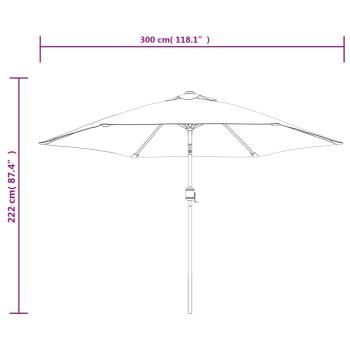 Sonnenschirm Strandschirm Sonnenschutz Garten Schirm Sandweiß 3m