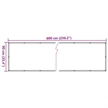 Balkonsichtschutz Oxfordgewebe 90x600 cm Beige