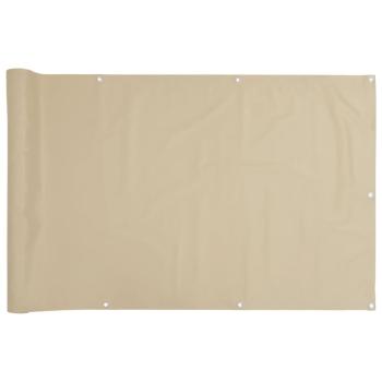 Balkon-Sichtschutz Beige 90x300 cm Oxford-Gewebe