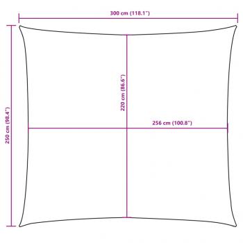 Sonnensegel Oxford-Gewebe Rechteckig 2,5x3 m Anthrazit