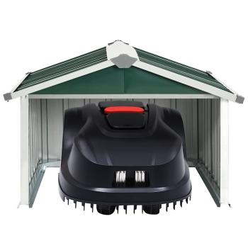 Rasenmäher Garage 92x97x63 cm Verzinkter Stahl Grün