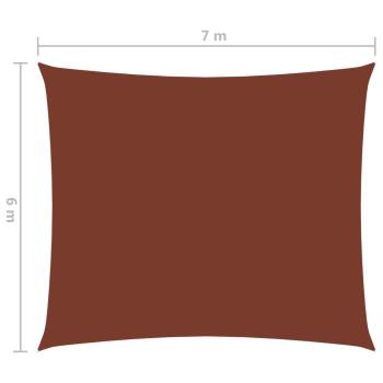 Sonnensegel Oxford-Gewebe Rechteckig 6x7 m Terracotta-Rot