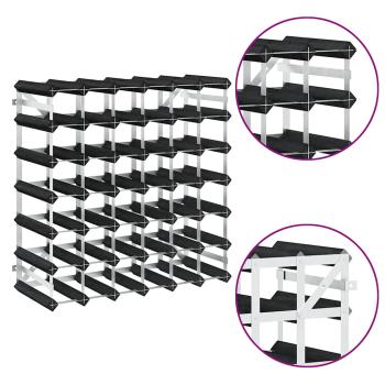 Weinregal für 42 Flaschen Schwarz Massivholz Kiefer