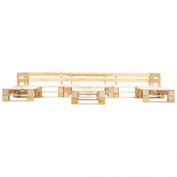 6-tlg. Paletten-Lounge-Set Holz Natur