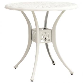3-tlg. Bistro-Set Aluminiumguss Weiß