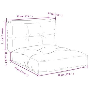 ARDEBO.de - Palettenkissen 2-tlg. Blattmuster Stoff