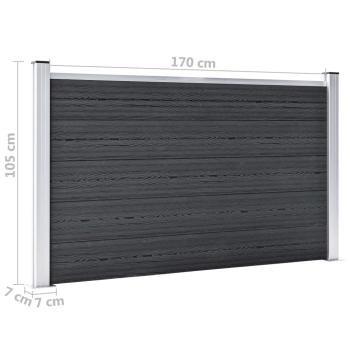 Gartenzaun WPC 353x106 cm Grau