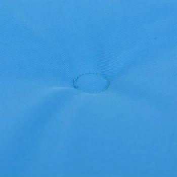 Gartenstuhlauflagen für Hochlehner 2 Stk. Blau 120x50x3cm Stoff