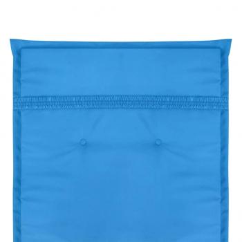 Gartenstuhlauflagen für Hochlehner 2 Stk. Blau 120x50x3cm Stoff