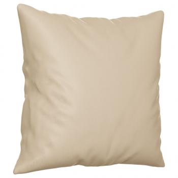 2-Sitzer-Sofa mit Kissen Creme 120 cm Mikrofasergewebe