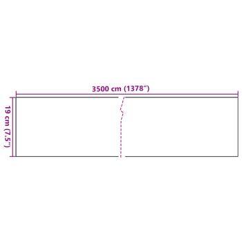 Garten-Sichtschutz PVC 35x0,19 m Stein-Optik Grau