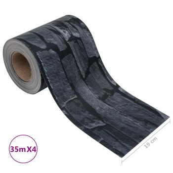 Garten-Sichtschutz 4 Stk. PVC 35x0,19 m Grau