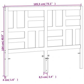 Kopfteil Wachsbraun 180 cm Massivholz Kiefer