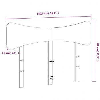 Kopfteil Weiß 135 cm Massivholz Kiefer
