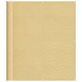 ARDEBO.de - Balkon-Sichtschutz Sandfarben 120x700 cm 100% Polyester-Oxford