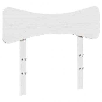 Kopfteil Weiß 90 cm Massivholz Kiefer