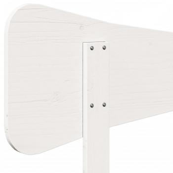 Kopfteil Weiß 90 cm Massivholz Kiefer
