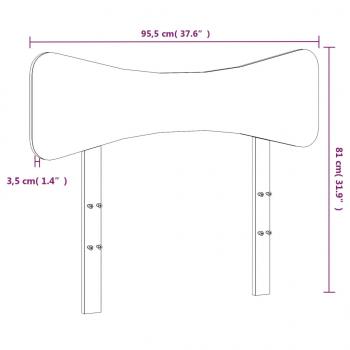 Kopfteil Weiß 90 cm Massivholz Kiefer
