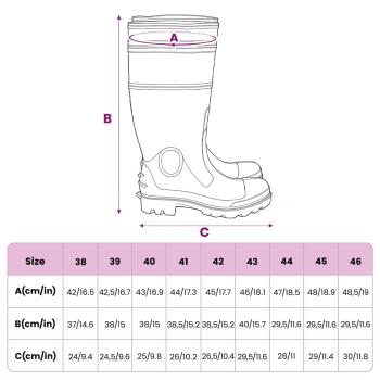Gummistiefel Schwarz Größe 40 PVC