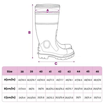 Gummistiefel Schwarz Größe 45 PVC