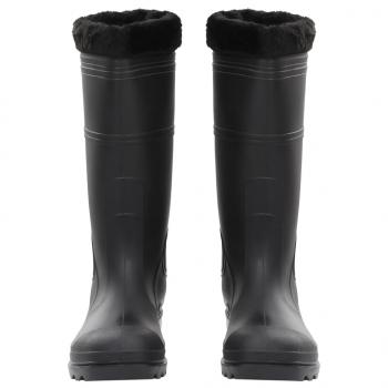 Gummistiefel mit Herausnehmbarem Innenfutter Schwarz Gr. 46 PVC