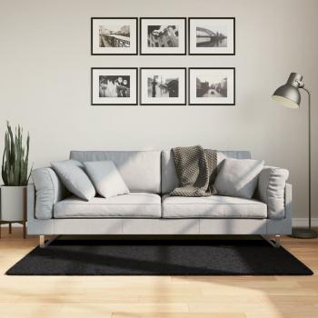 ARDEBO.de - Shaggy-Teppich PAMPLONA Hochflor Modern Schwarz 80x150 cm