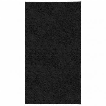 Shaggy-Teppich PAMPLONA Hochflor Modern Schwarz 80x150 cm