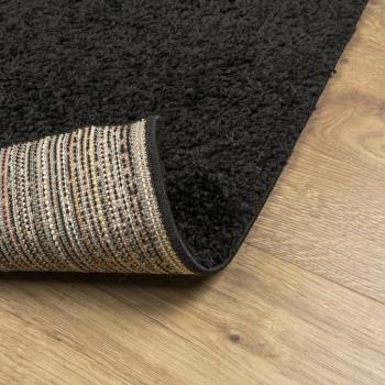 Shaggy-Teppich PAMPLONA Hochflor Modern Schwarz 80x150 cm