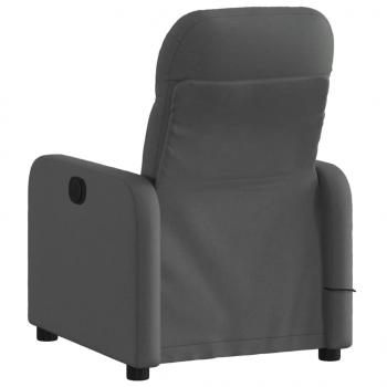 Massagesessel Elektrisch Dunkelgrau Stoff