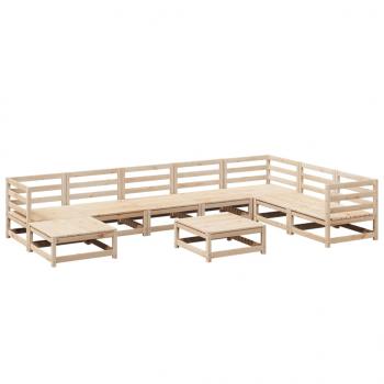 ARDEBO.de - 9-tlg. Garten-Sofagarnitur Massivholz Kiefer