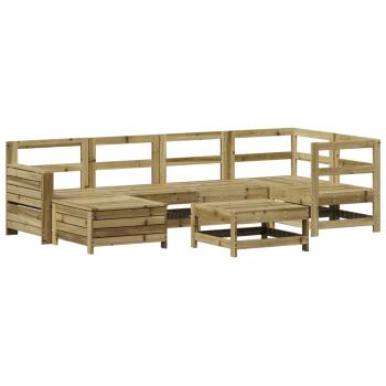 7-tlg. Garten-Sofagarnitur Kiefernholz Imprägniert