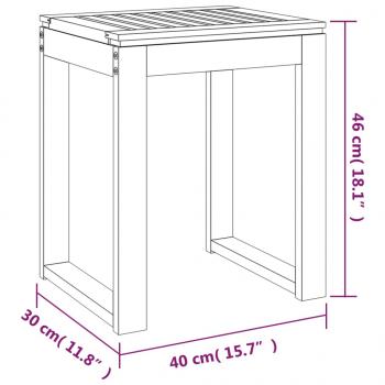 Badhocker 40x30x46 cm Massivholz Nussbaum