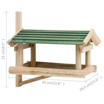 ARDEBO.de - Vogelfutterhaus Massivholz 35x29,5x21 cm