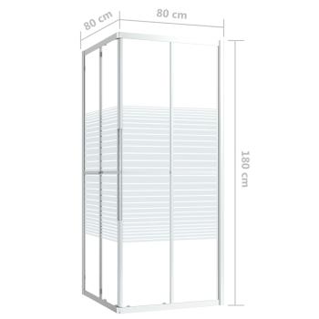 Duschkabine ESG 80x80x180 cm