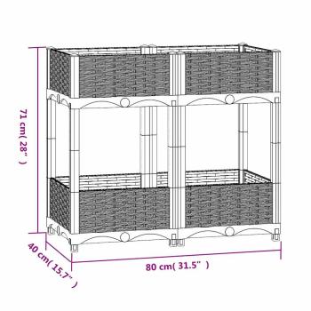 Hochbeet 80x40x71 cm Polypropylen