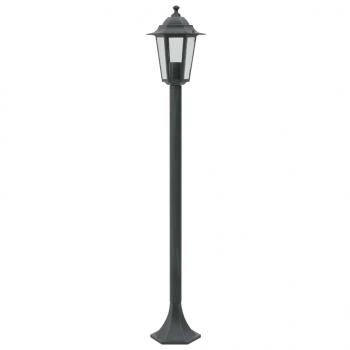 Garten-Pollerleuchte 6 Stk. E27 110 cm Aluminium Dunkelgrün