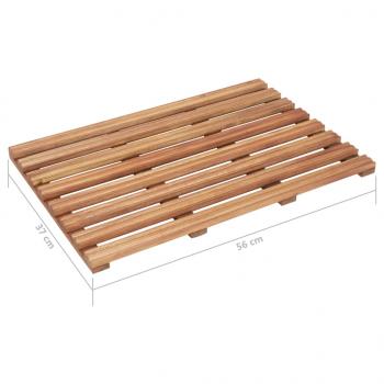 Badematten 2 Stk. Massivholz Akazie 56 x 37 cm