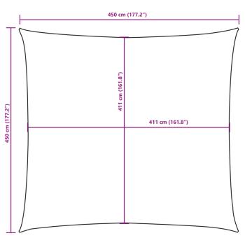 Sonnensegel Oxford-Gewebe Quadratisch 4,5x4,5 m Creme