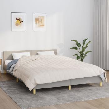 ARDEBO.de - Gewichtsdecke Hellcreme 220x235 cm 15 kg Stoff