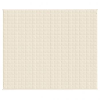 Gewichtsdecke Hellcreme 220x260 cm 15 kg Stoff