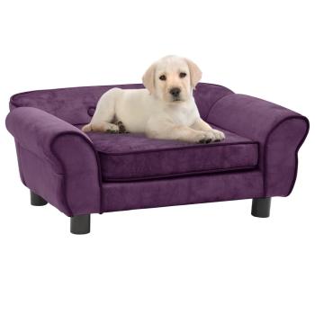 ARDEBO.de - Hundesofa Burgunderrot 72x45x30 cm Plüsch