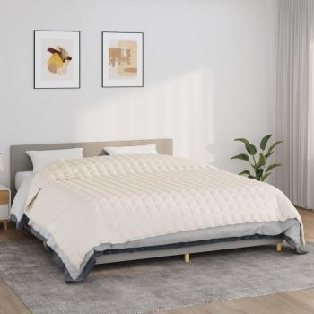 ARDEBO.de - Gewichtsdecke Hellcreme 220x260 cm 15 kg Stoff