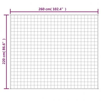 Gewichtsdecke Hellcreme 220x260 cm 15 kg Stoff