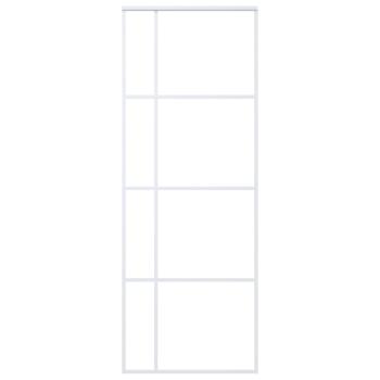Schiebetür ESG-Glas und Aluminium 76x205 cm Weiß