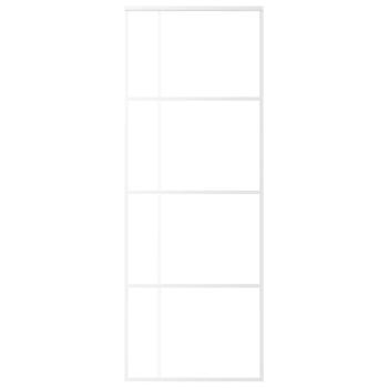 Schiebetür ESG-Glas und Aluminium 76x205 cm Weiß